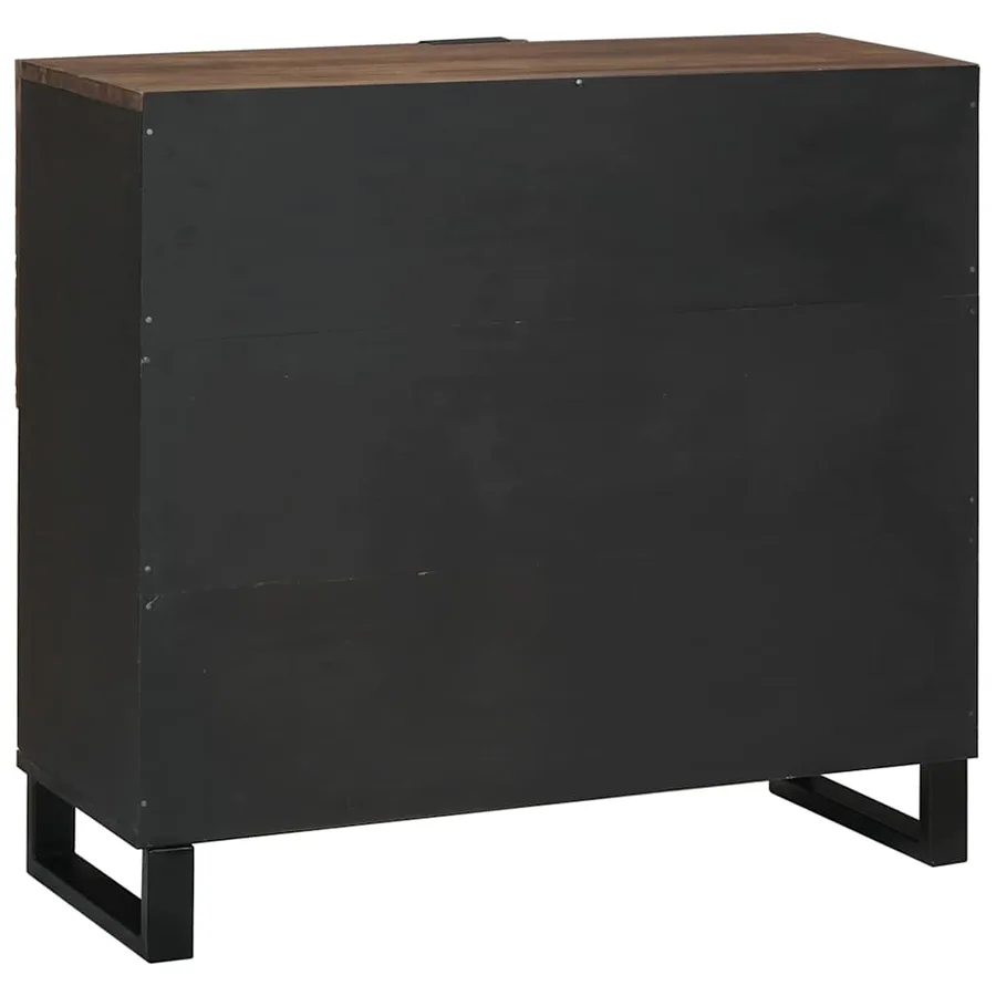 Buffet Marron 80 x 33 x 75 cm bois de manguier massif - 5