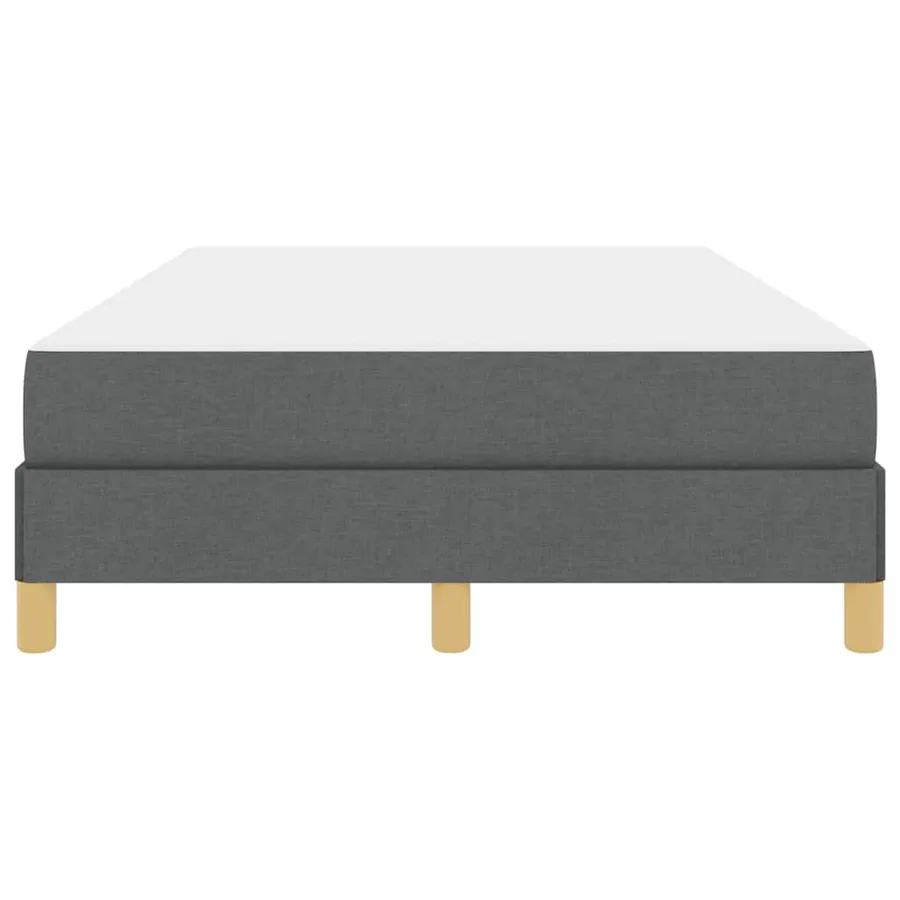 Lit à ressorts avec matelas Gris foncé 120 x 200 cm tissu - 7
