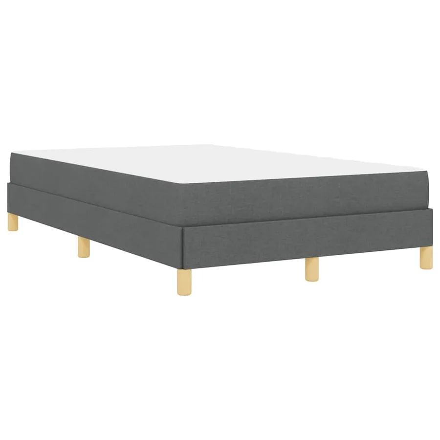 Lit à ressorts avec matelas Gris foncé 120 x 200 cm tissu - 9