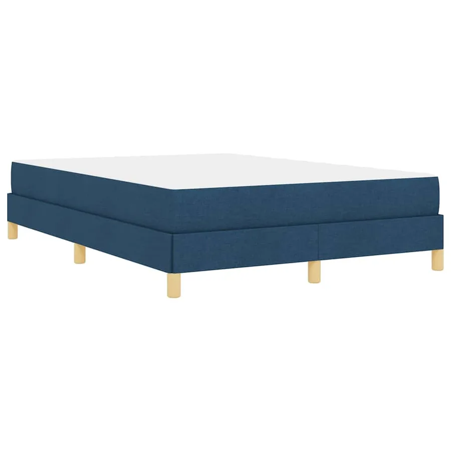 Lit à ressorts avec matelas Bleu 140 x 190 cm tissu - 9