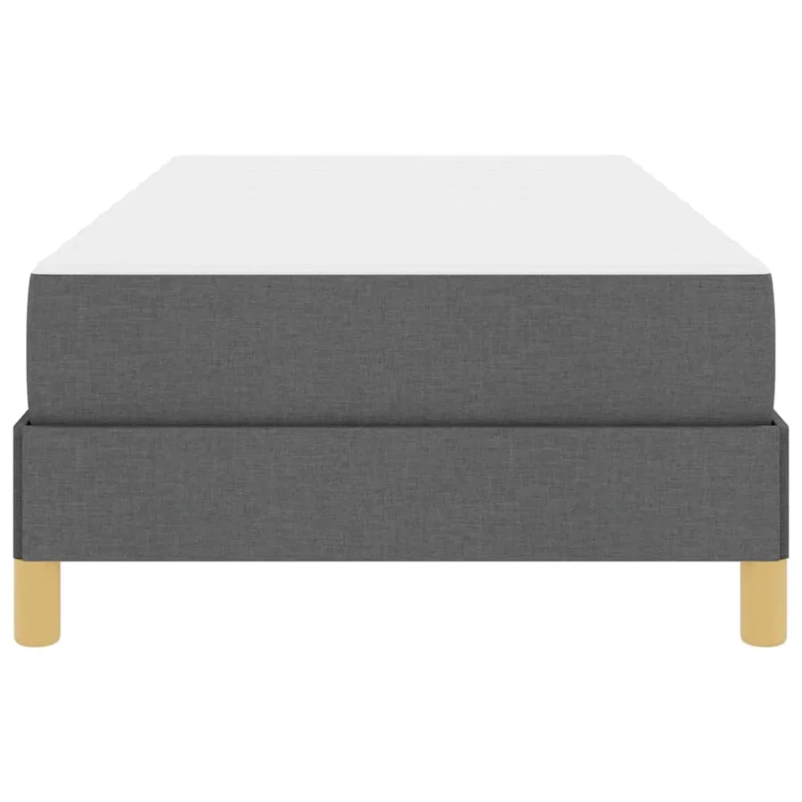Lit à ressorts avec matelas Gris foncé 80 x 200 cm tissu - 6