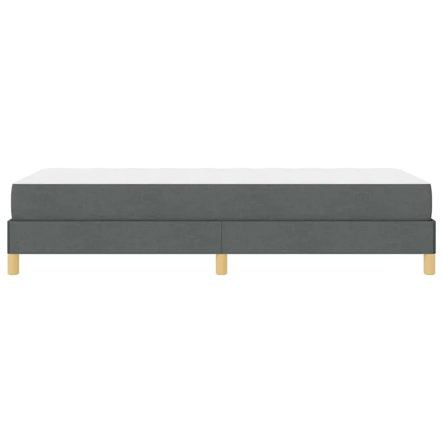 Lit à ressorts avec matelas Gris foncé 80 x 200 cm tissu - 7