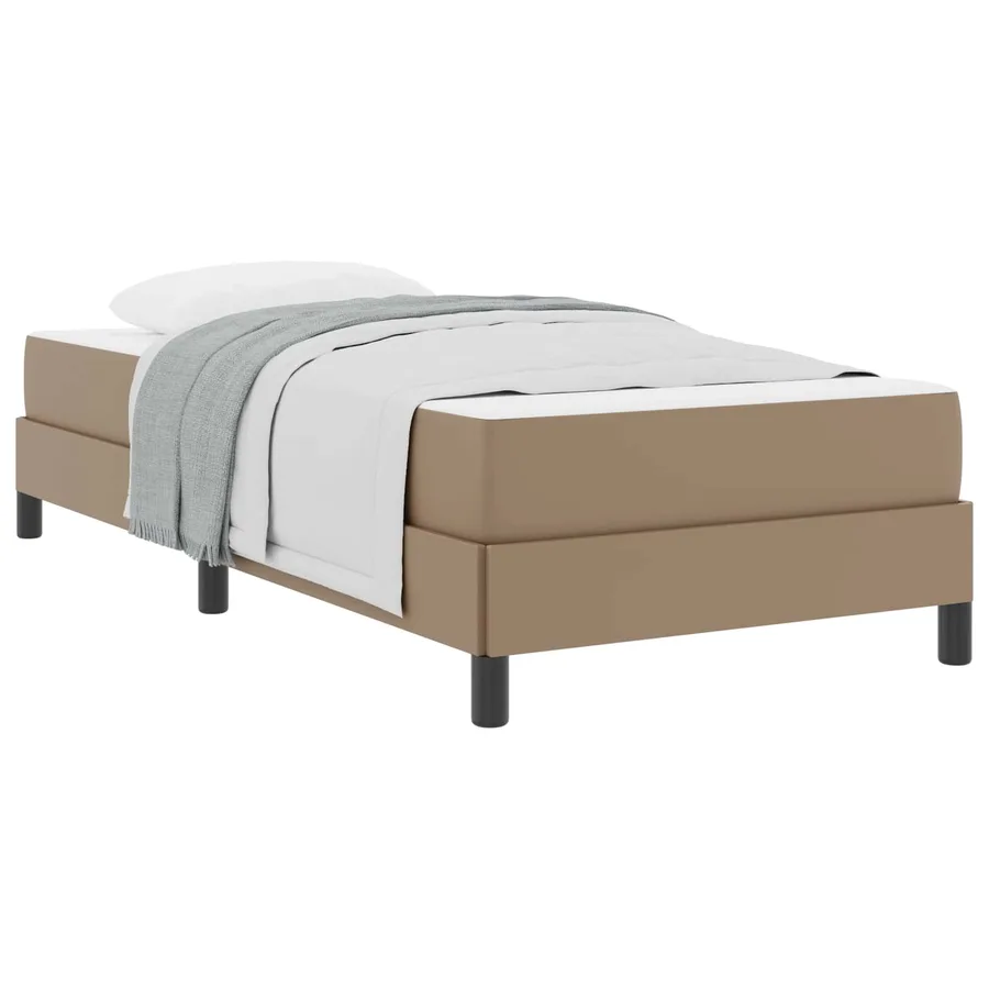 Cadre de lit avec matelas Cappuccino 90 x 190 cm tissu - 3