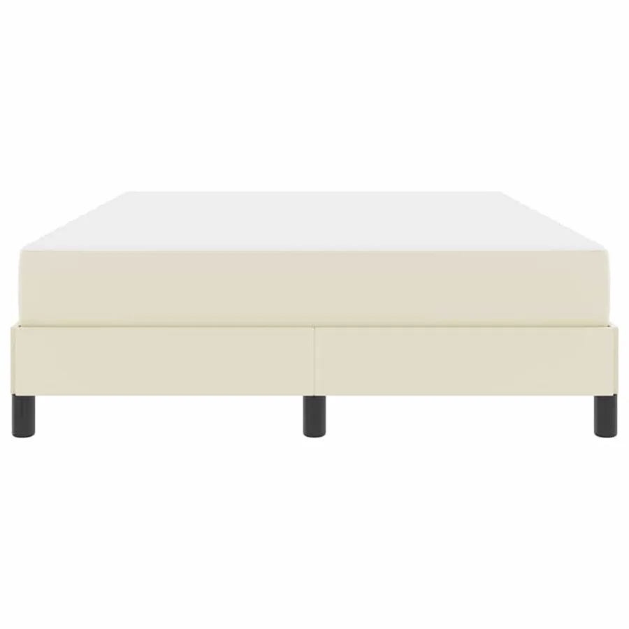 Cadre de lit avec matelas Crème 140 x 190 cm tissu - 7