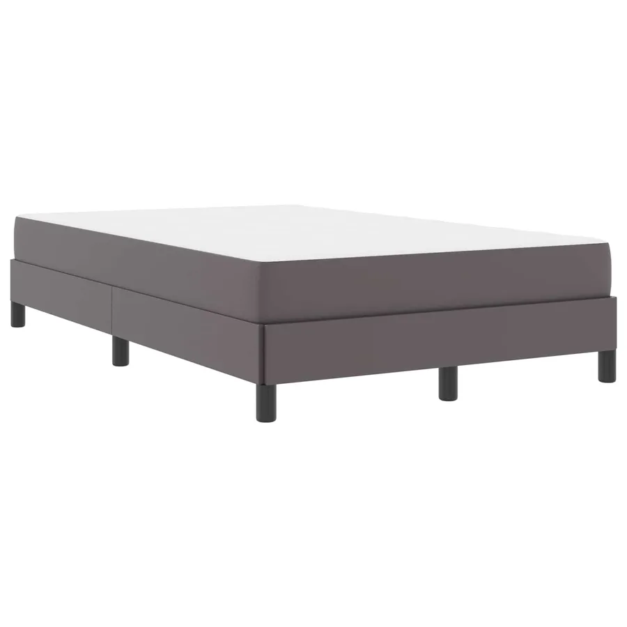 Cadre de lit avec matelas Gris 120 x 200 cm tissu - 4
