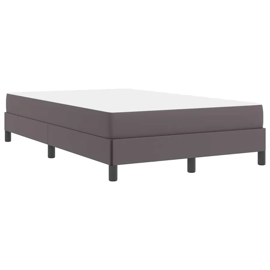 Cadre de lit avec matelas Gris 120 x 200 cm tissu - 9