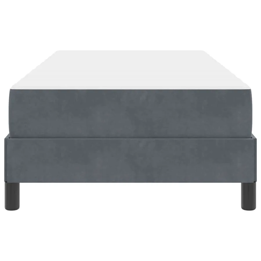 Lit à ressorts avec matelas Gris foncé 90 x 200 cm tissu - 7