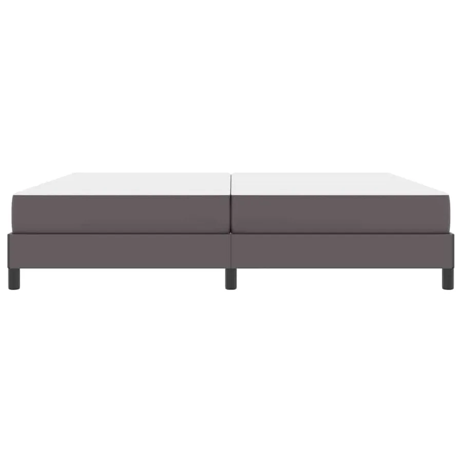 Cadre de lit avec matelas Gris 200 x 200 cm tissu - 7
