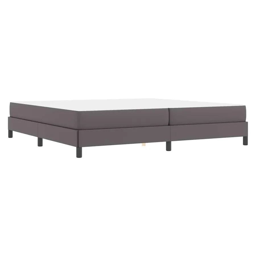 Cadre de lit avec matelas Gris 200 x 200 cm tissu - 9