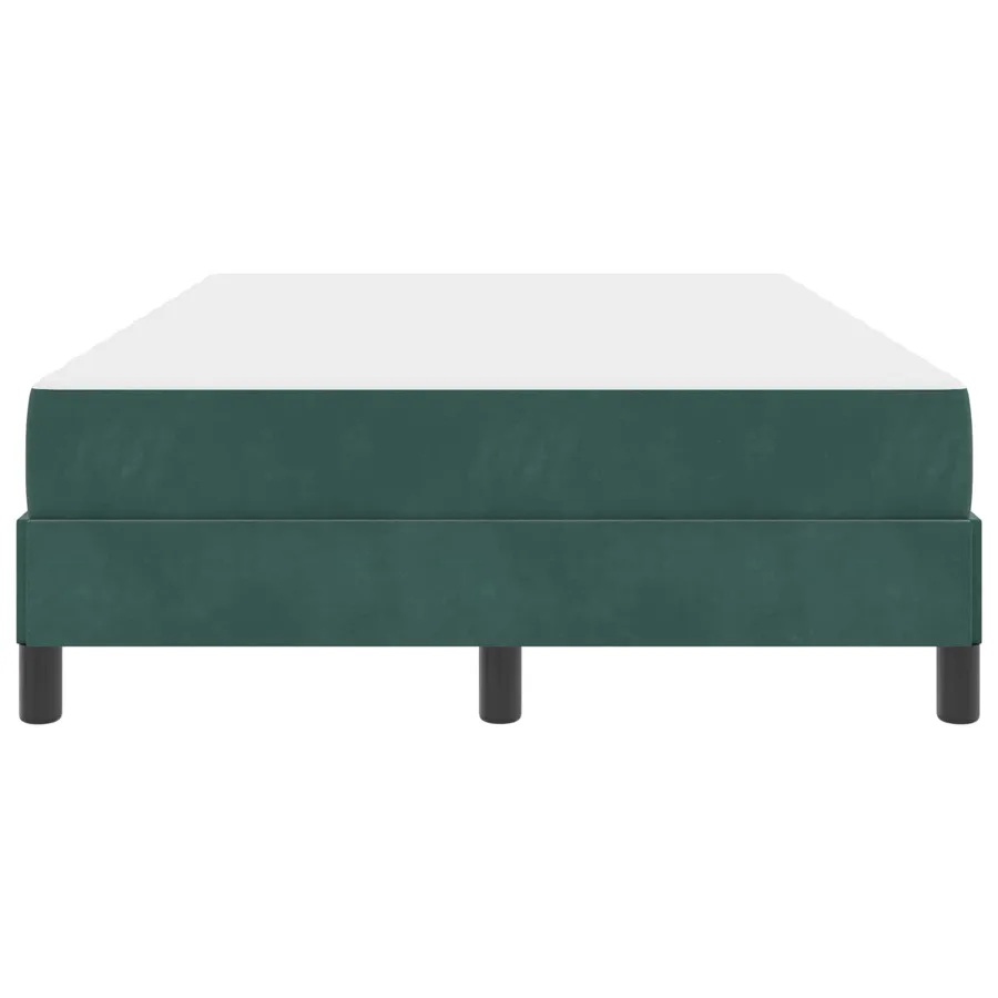 Lit à ressorts avec matelas Vert foncé 120 x 210 cm tissu - 4