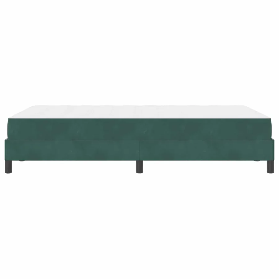 Lit à ressorts avec matelas Vert foncé 120 x 210 cm tissu - 6