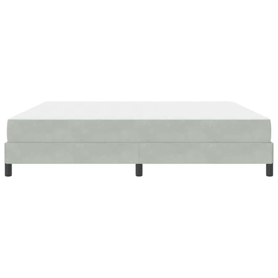 Lit à ressorts avec matelas Gris clair 200 x 210 cm tissu - 6