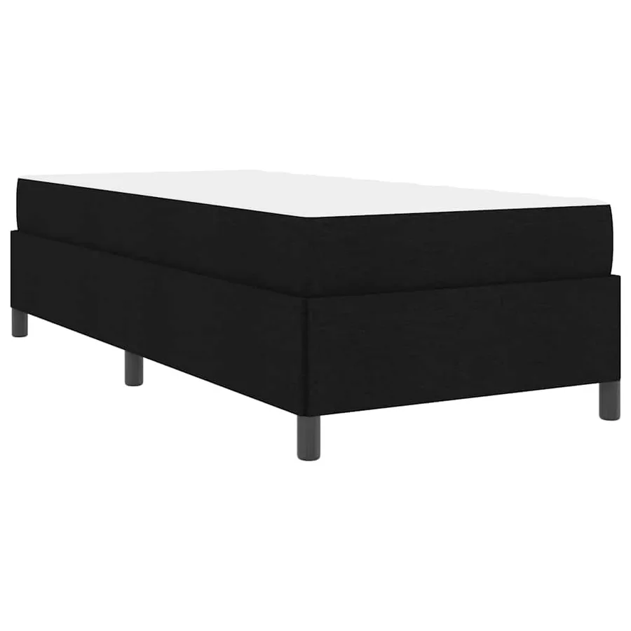 Lit à ressorts Noir 90 x 200 cm tissu - 9