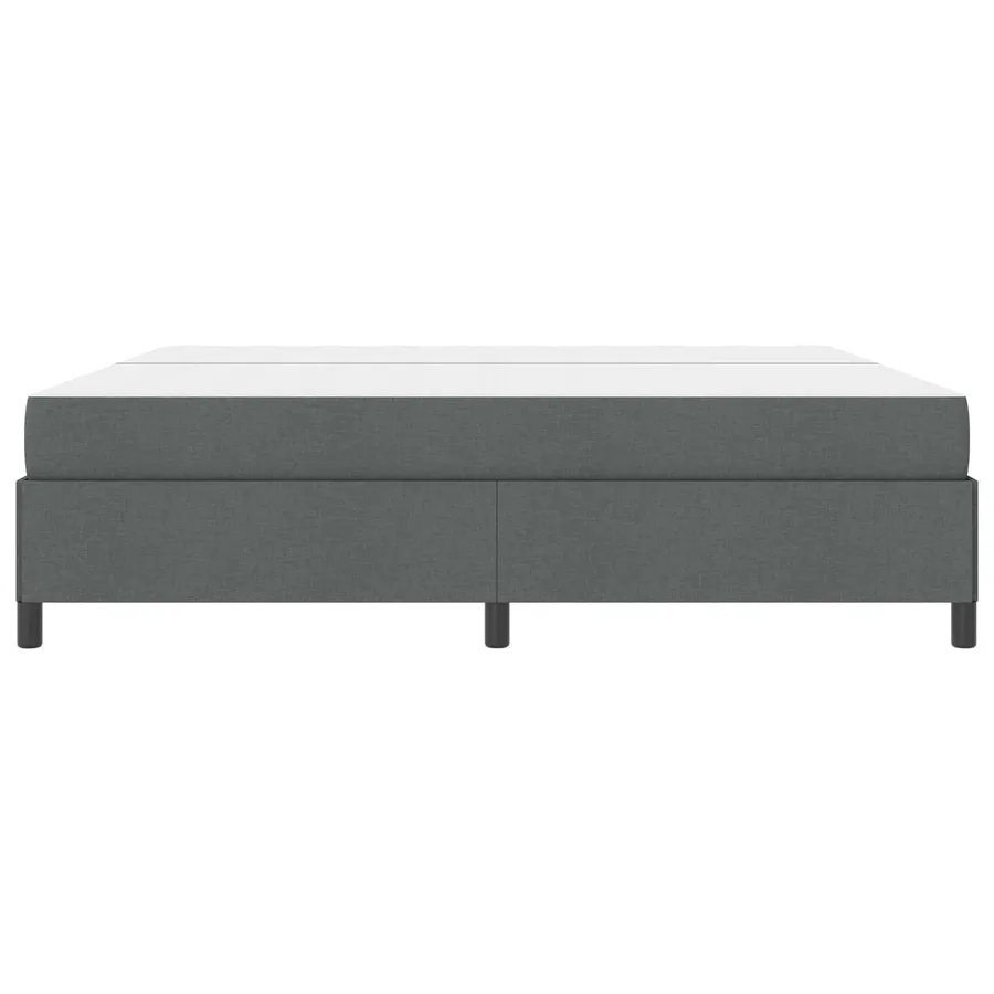 Lit à ressorts avec matelas Gris foncé 200 x 200 cm tissu - 6