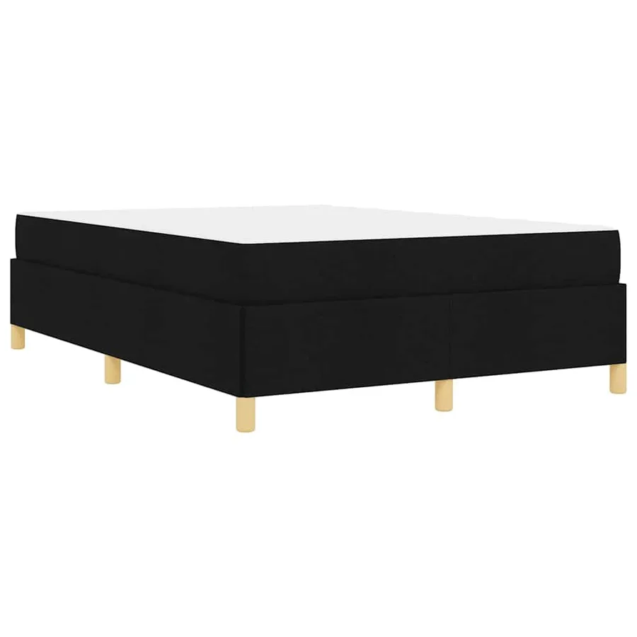 Cadre de lit avec matelas Noir 140 x 200 cm tissu - 9