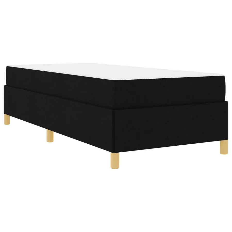 Cadre de lit avec matelas Noir 100 x 200 cm tissu - 4