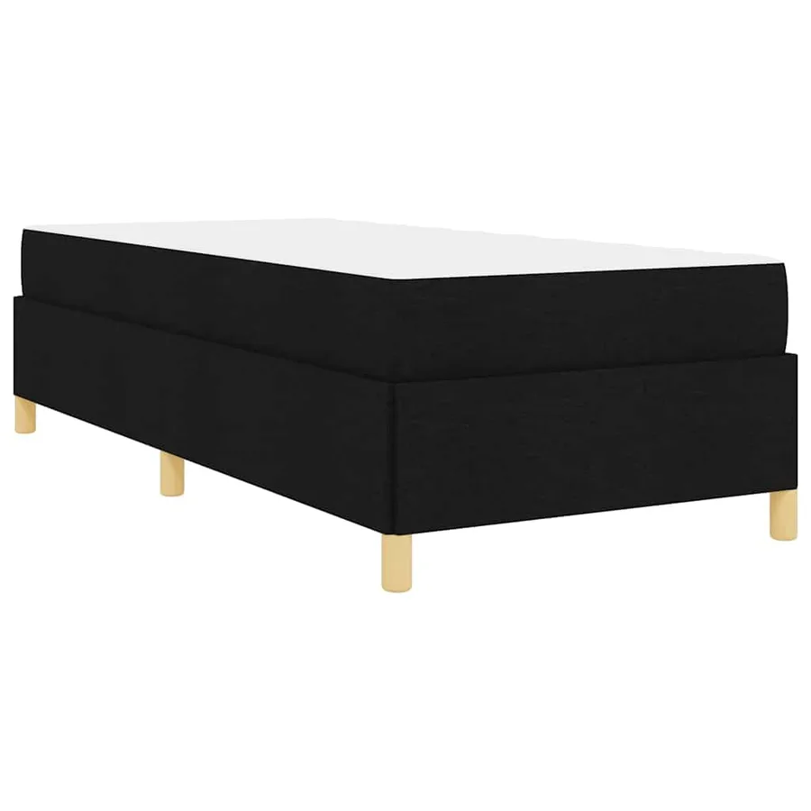 Cadre de lit avec matelas Noir 100 x 200 cm tissu - 9