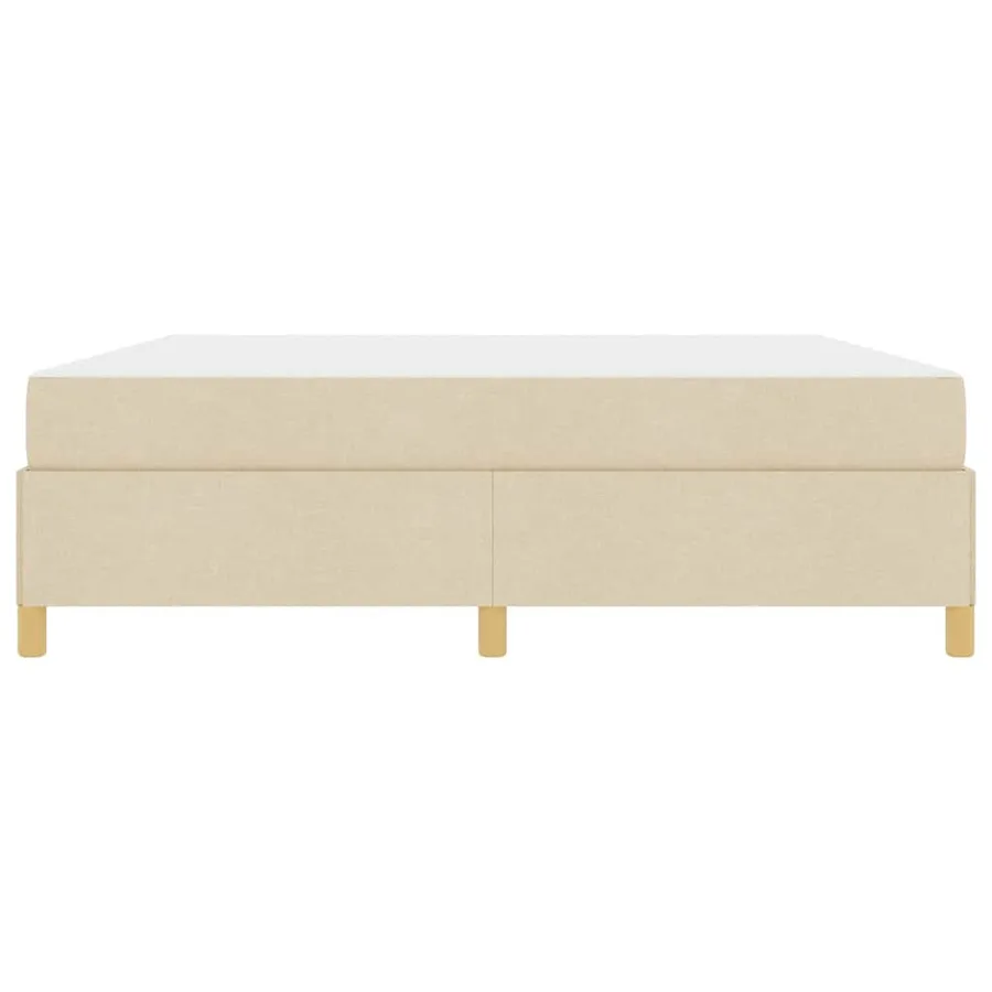 Cadre de lit avec matelas Crème 180 x 200 cm tissu - 7