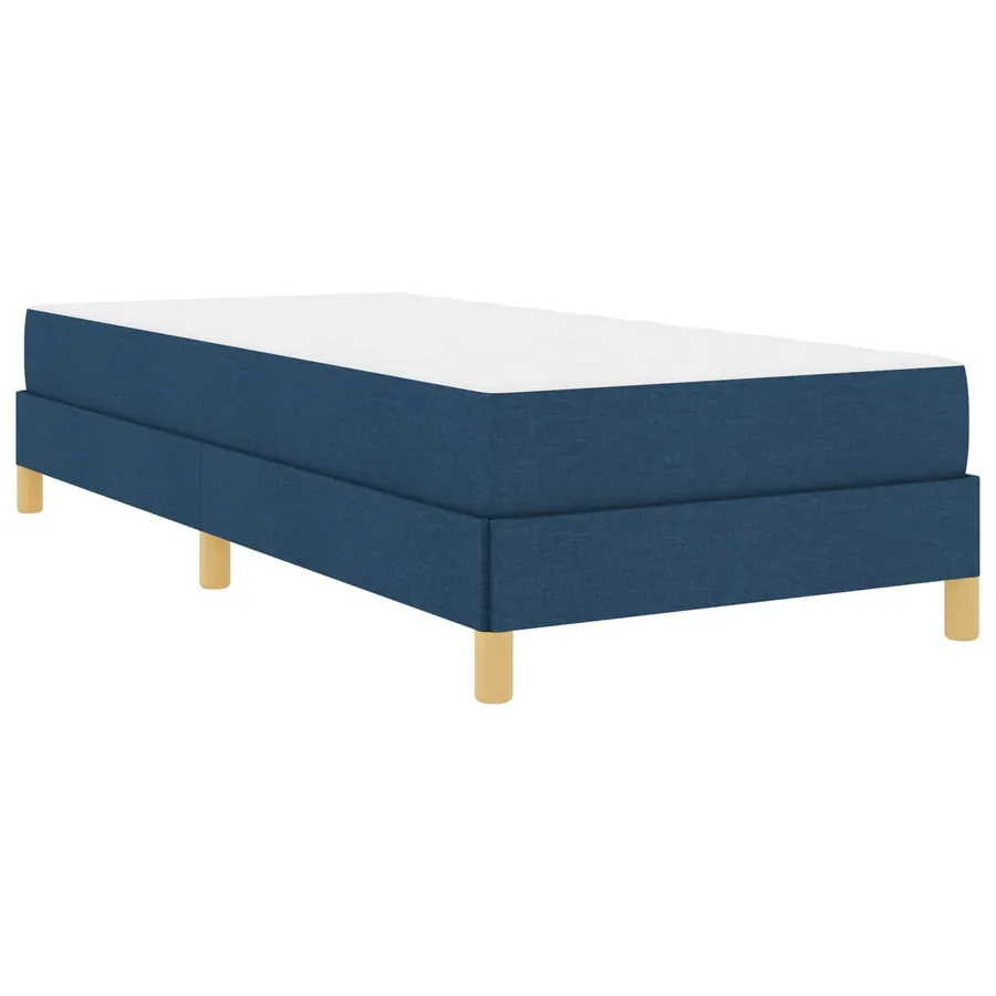 Lit à ressorts avec matelas Bleu 90 x 200 cm tissu - 4