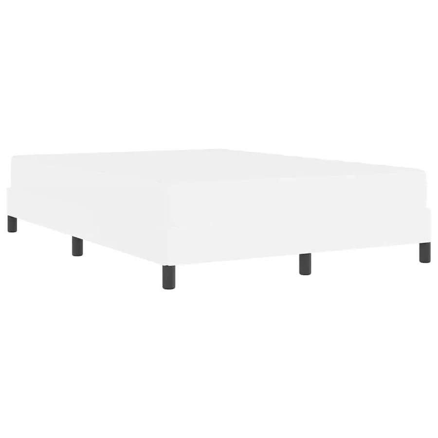 Cadre de lit avec matelas Blanc pur 160 x 200 cm tissu - 9