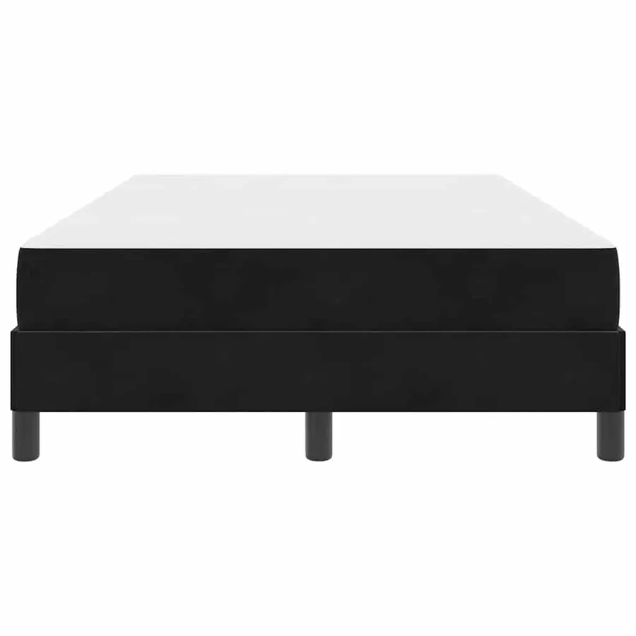 Lit à ressorts avec matelas Noir 120 x 200 cm tissu - 7