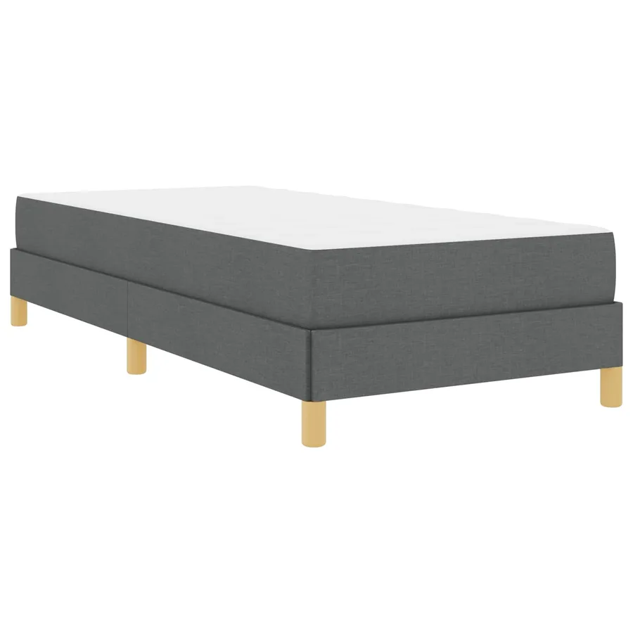 Lit à ressorts avec matelas Gris foncé 90 x 200 cm tissu - 4