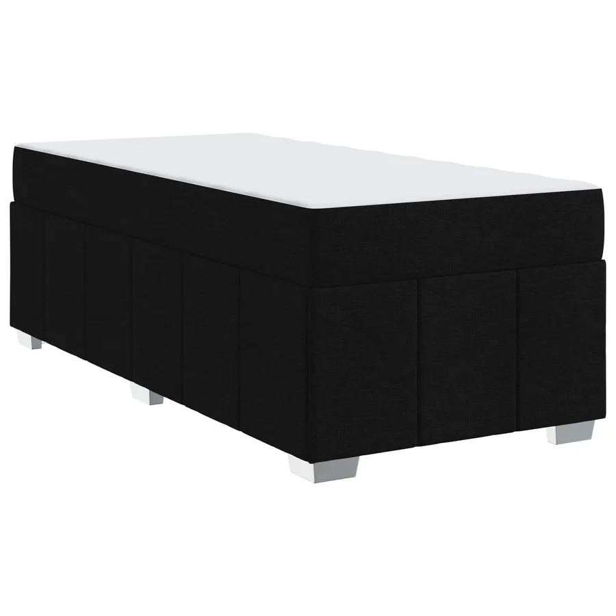 Cadre de lit avec matelas Noir 90 x 190 cm tissu - 4