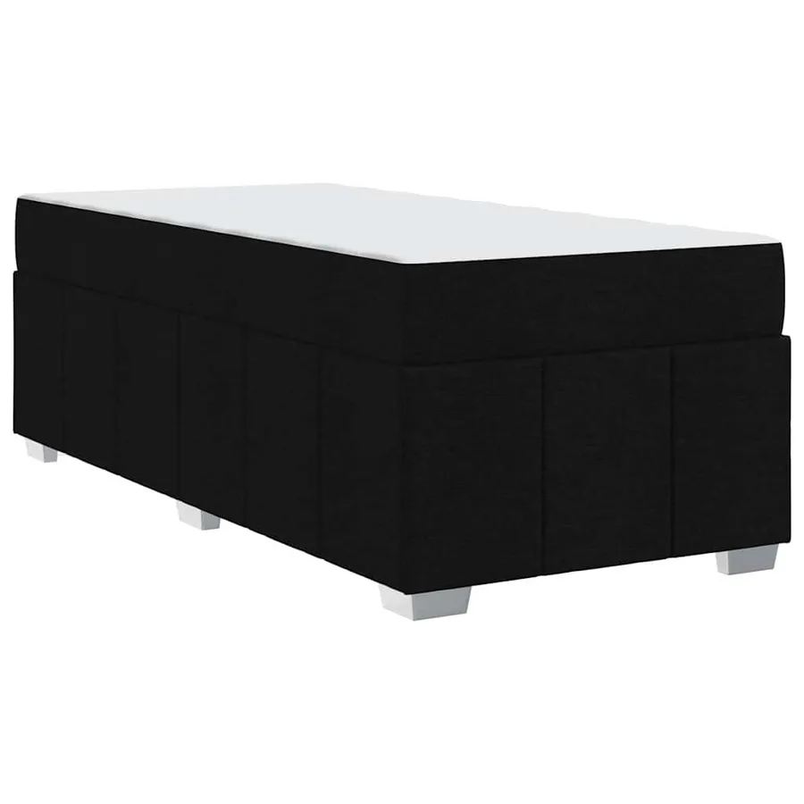Cadre de lit avec matelas Noir 90 x 190 cm tissu - 9