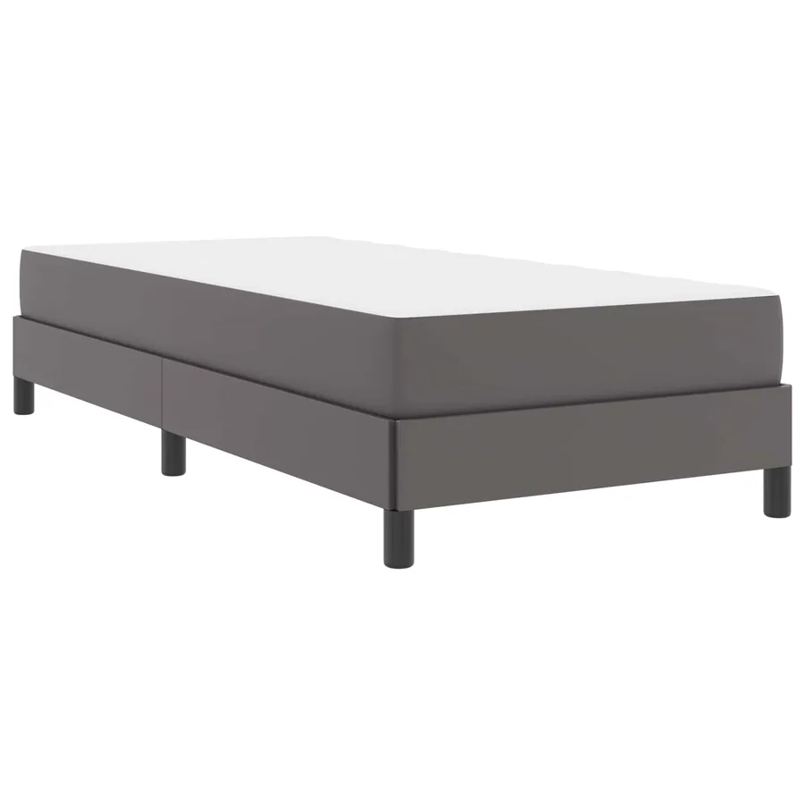 Cadre de lit avec matelas Gris 90 x 200 cm tissu - 4