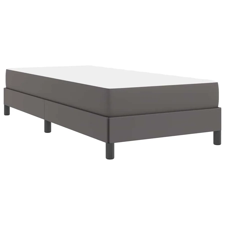Cadre de lit avec matelas Gris 90 x 200 cm tissu - 9