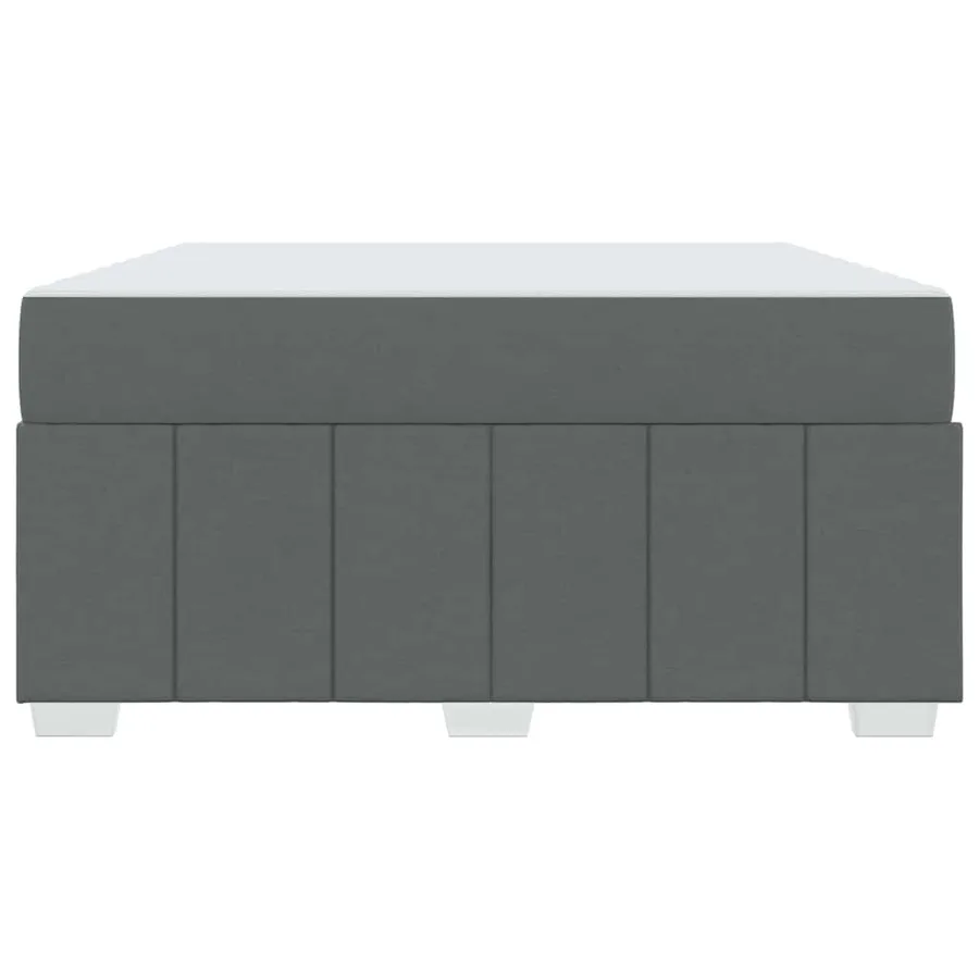 Cadre de lit avec matelas Gris foncé 140 x 200 cm tissu - 7