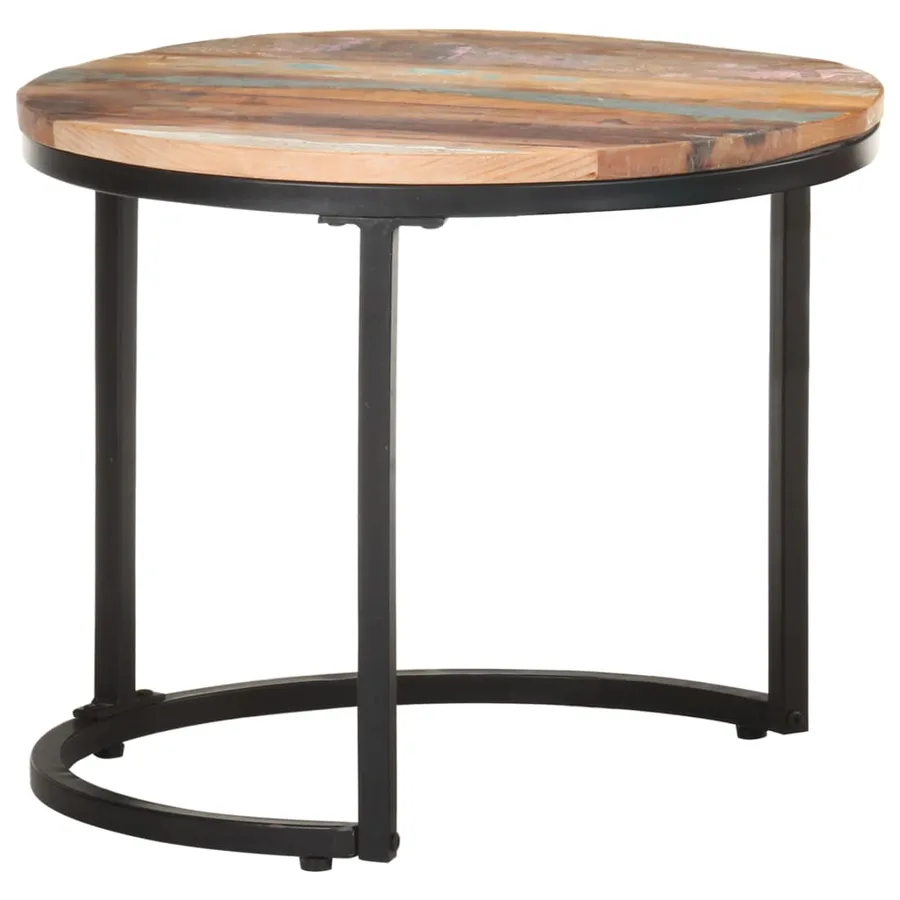 Tables d'appoint 3 pcs Bois de récupération massif - 4