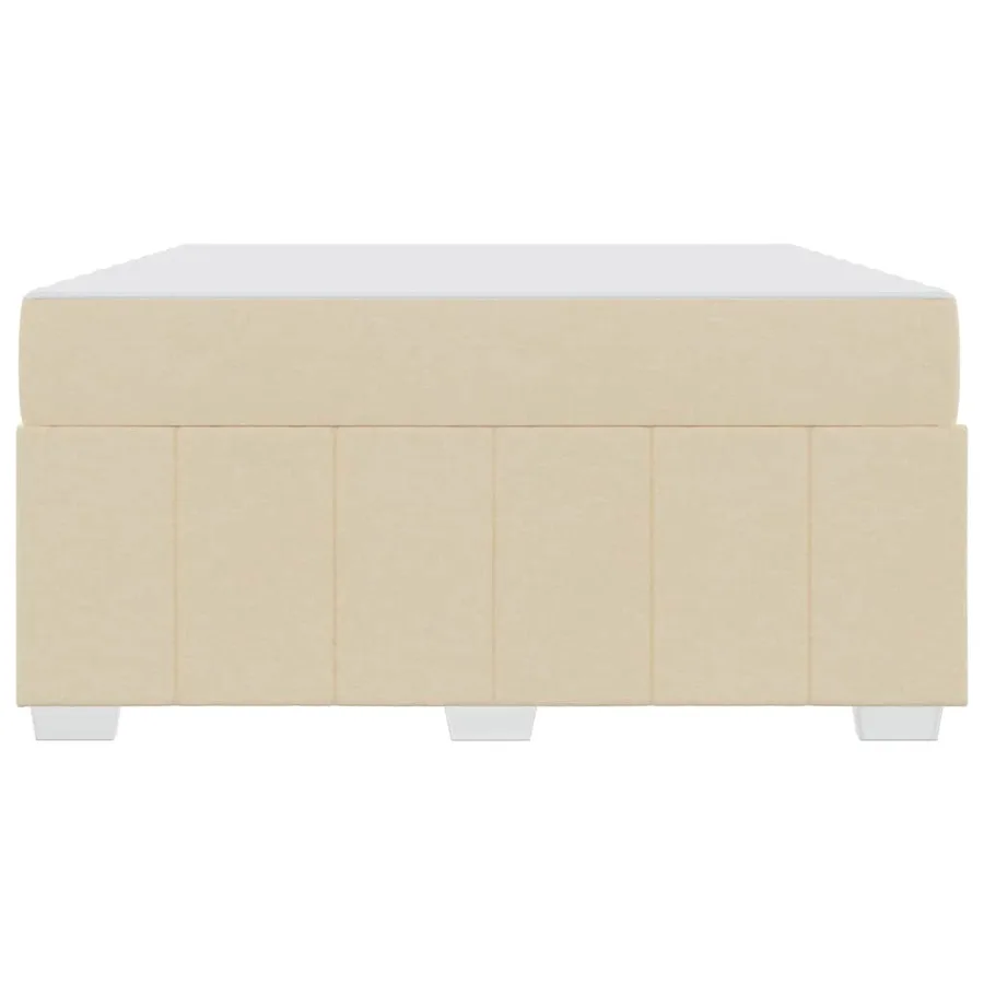 Cadre de lit avec matelas Crème 140 x 200 cm tissu - 7