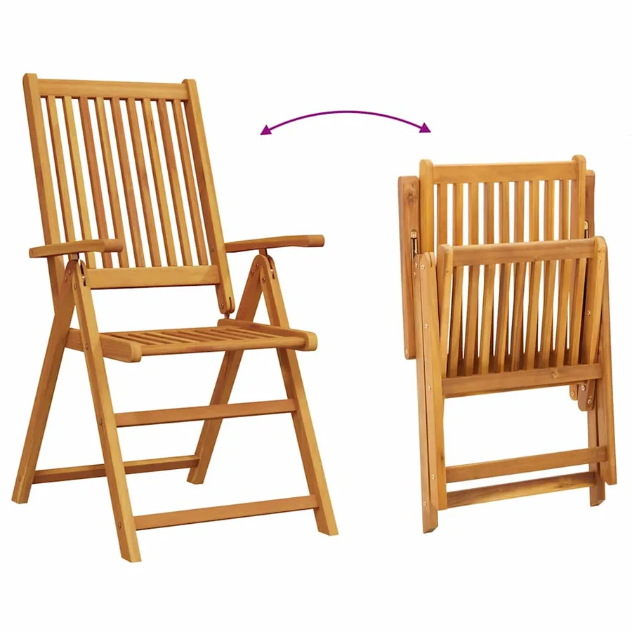 Ensemble de salle à manger pour jardin Pliable 7 pcs Marron - 11