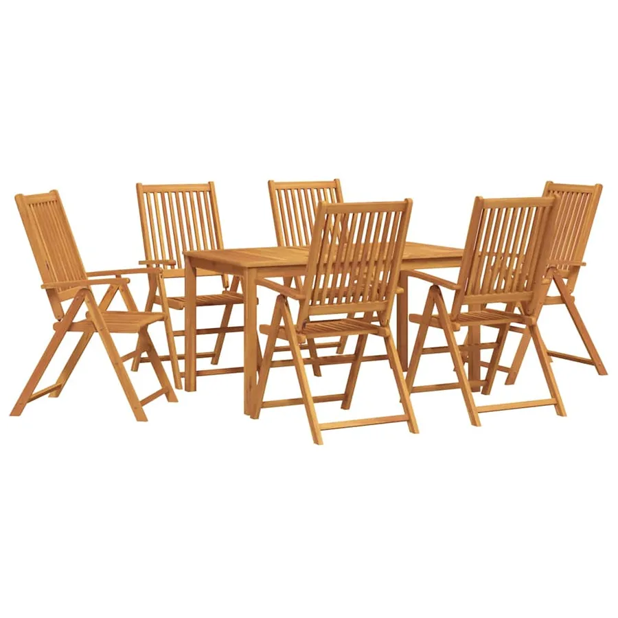 Ensemble de salle à manger pour jardin Pliable 7 pcs Marron - 2