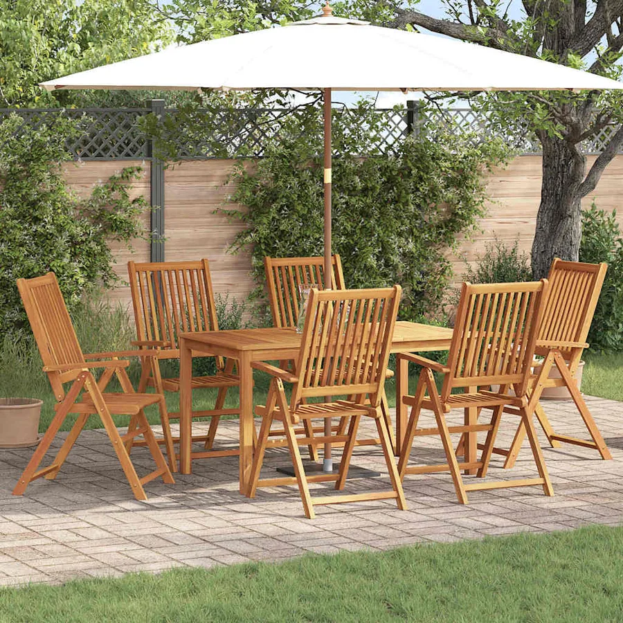 Ensemble de salle à manger pour jardin Pliable 7 pcs Marron - 4