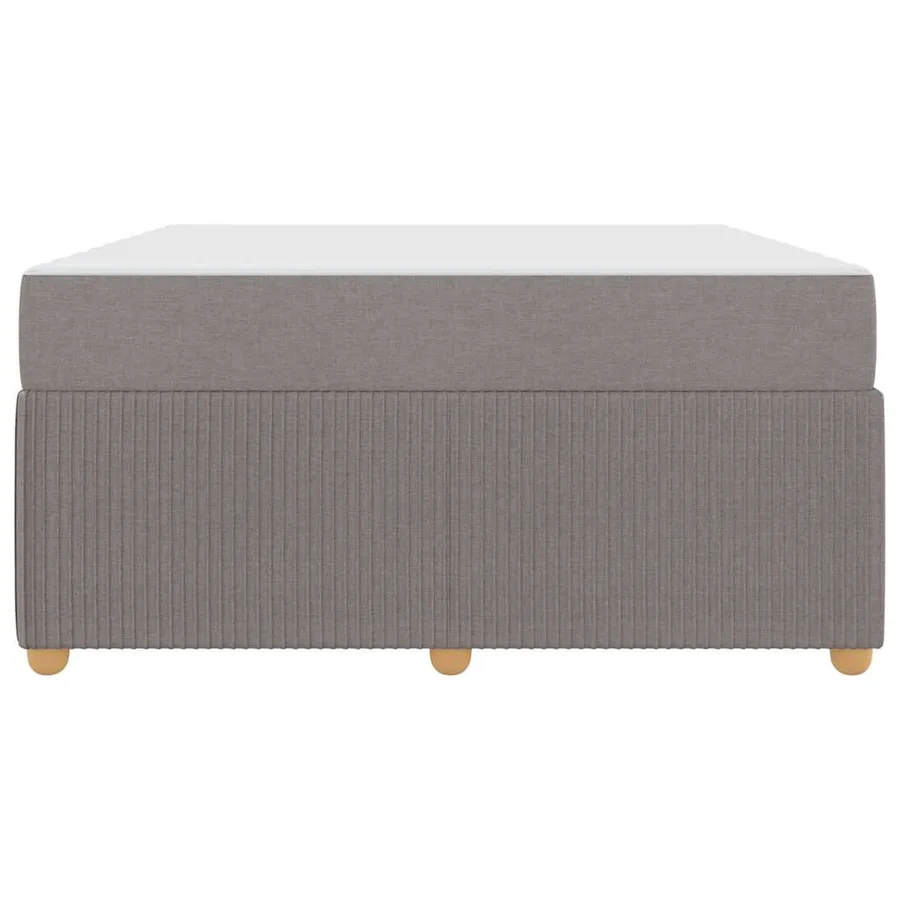 Cadre de lit avec matelas Taupe 140 x 200 cm tissu - 5