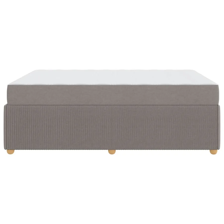 Cadre de lit avec matelas Taupe 140 x 200 cm tissu - 6