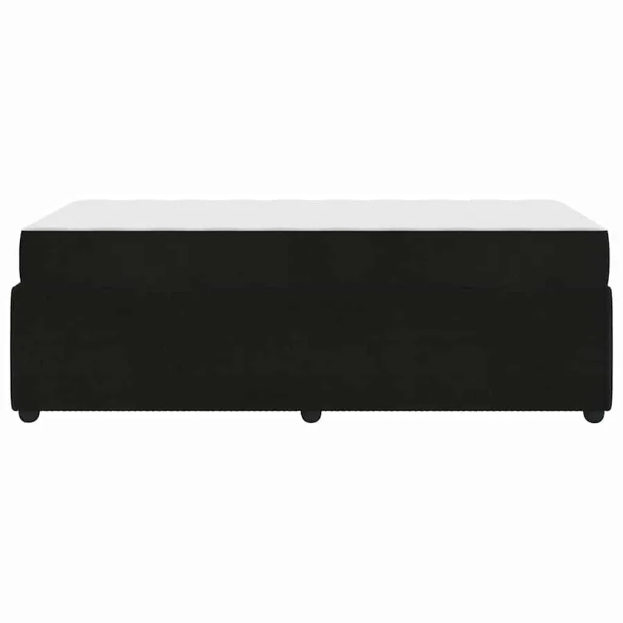 Cadre de lit avec matelas Noir 90 x 200 cm tissu - 6