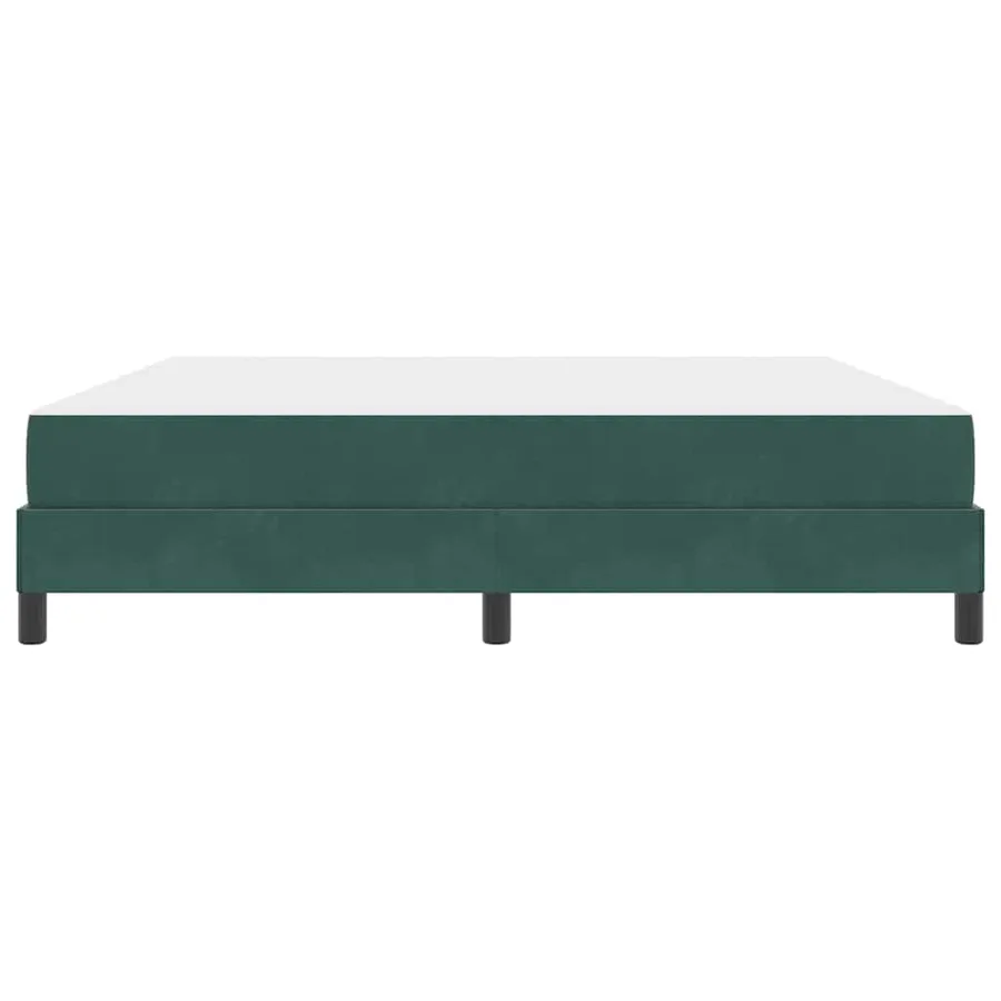 Lit à ressorts avec matelas Vert foncé 180 x 220 cm tissu - 5