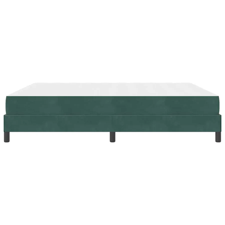 Lit à ressorts avec matelas Vert foncé 180 x 220 cm tissu - 6