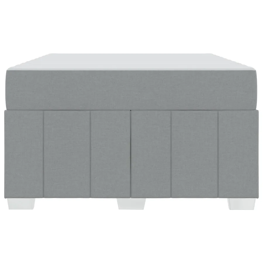 Cadre de lit avec matelas Gris clair 120 x 200 cm tissu - 5
