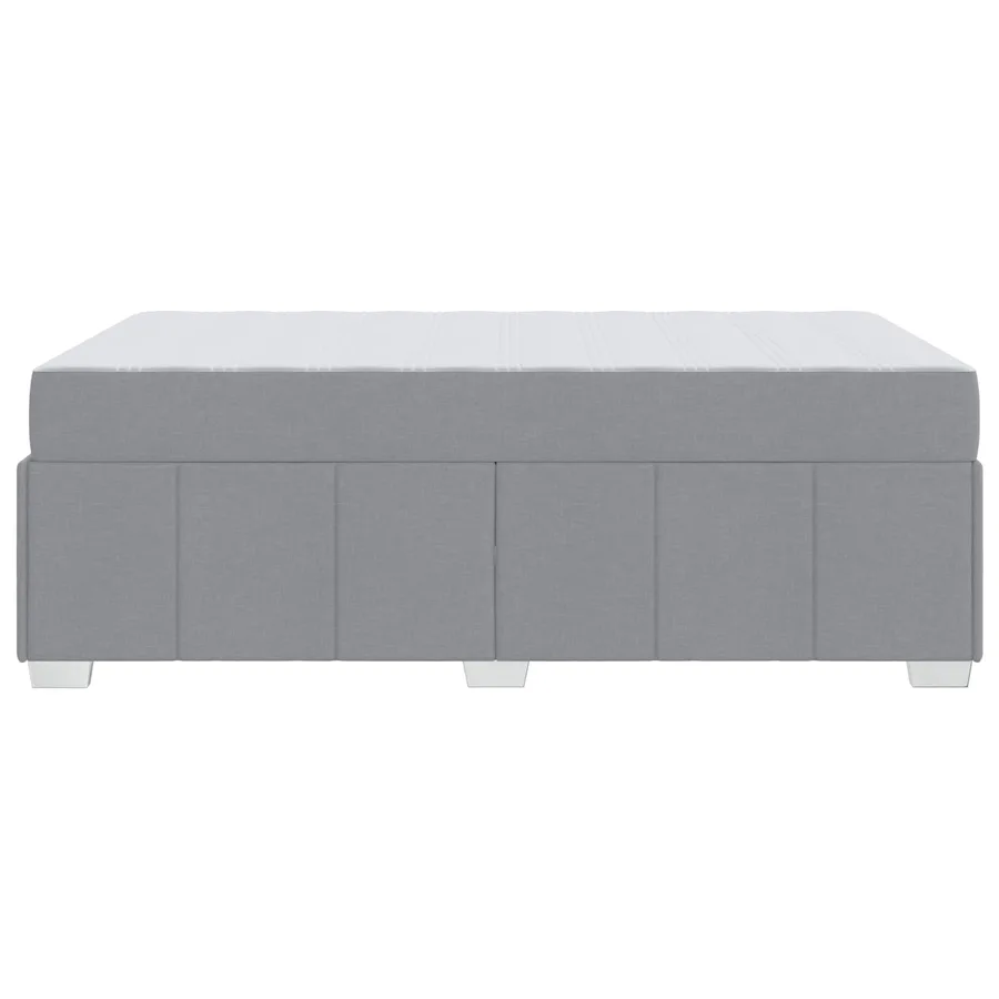 Cadre de lit avec matelas Gris clair 120 x 200 cm tissu - 6