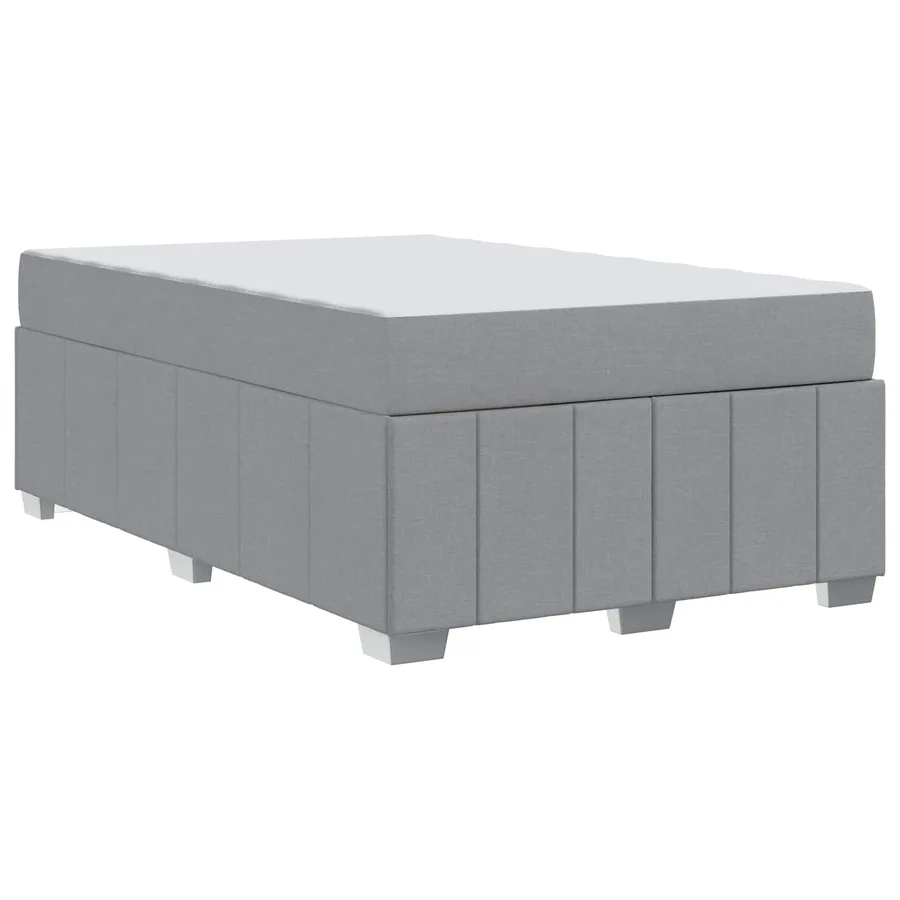 Cadre de lit avec matelas Gris clair 120 x 200 cm tissu - 9