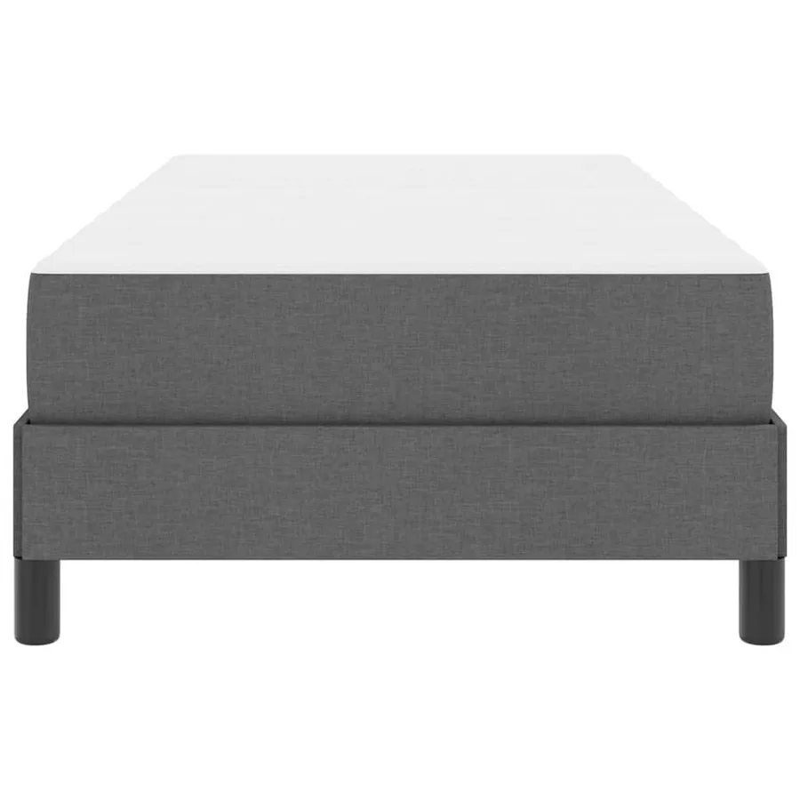 Lit à ressorts avec matelas Gris foncé 90 x 190 cm tissu - 7