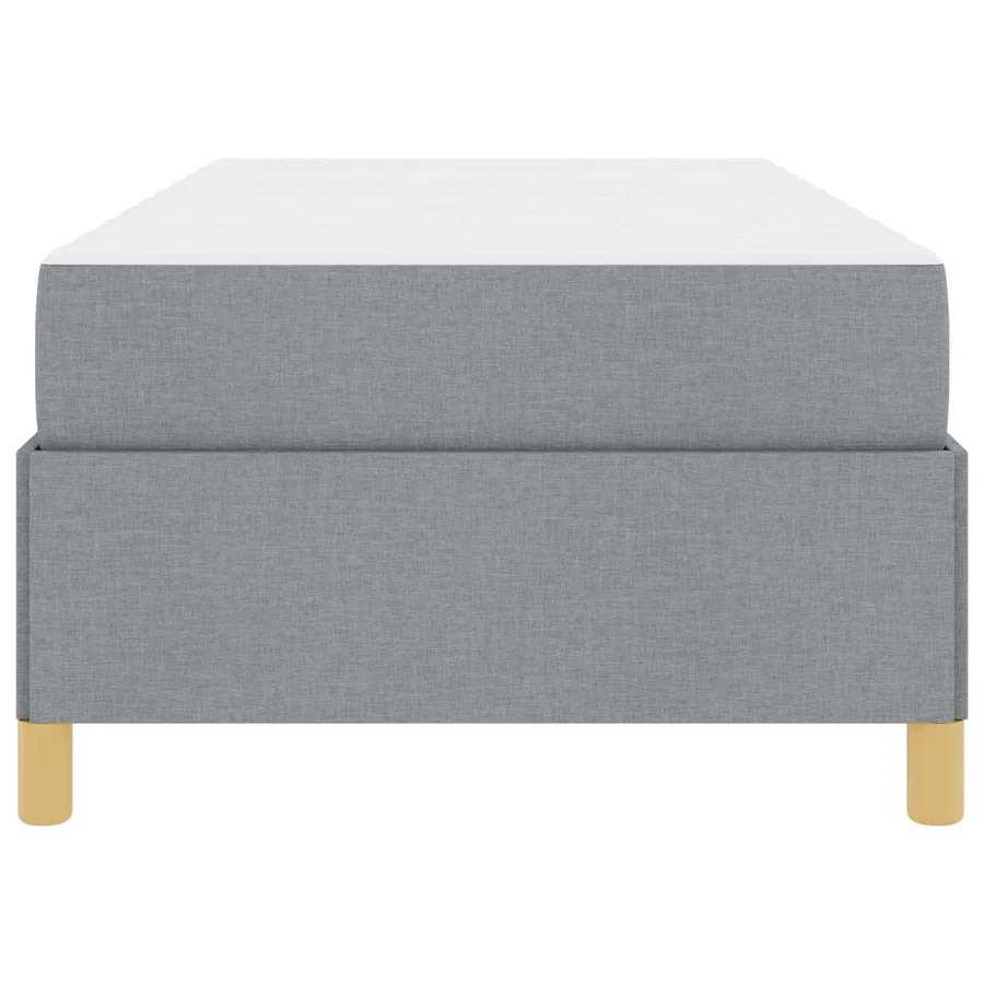 Cadre de lit avec matelas Gris clair 80 x 200 cm tissu - 7