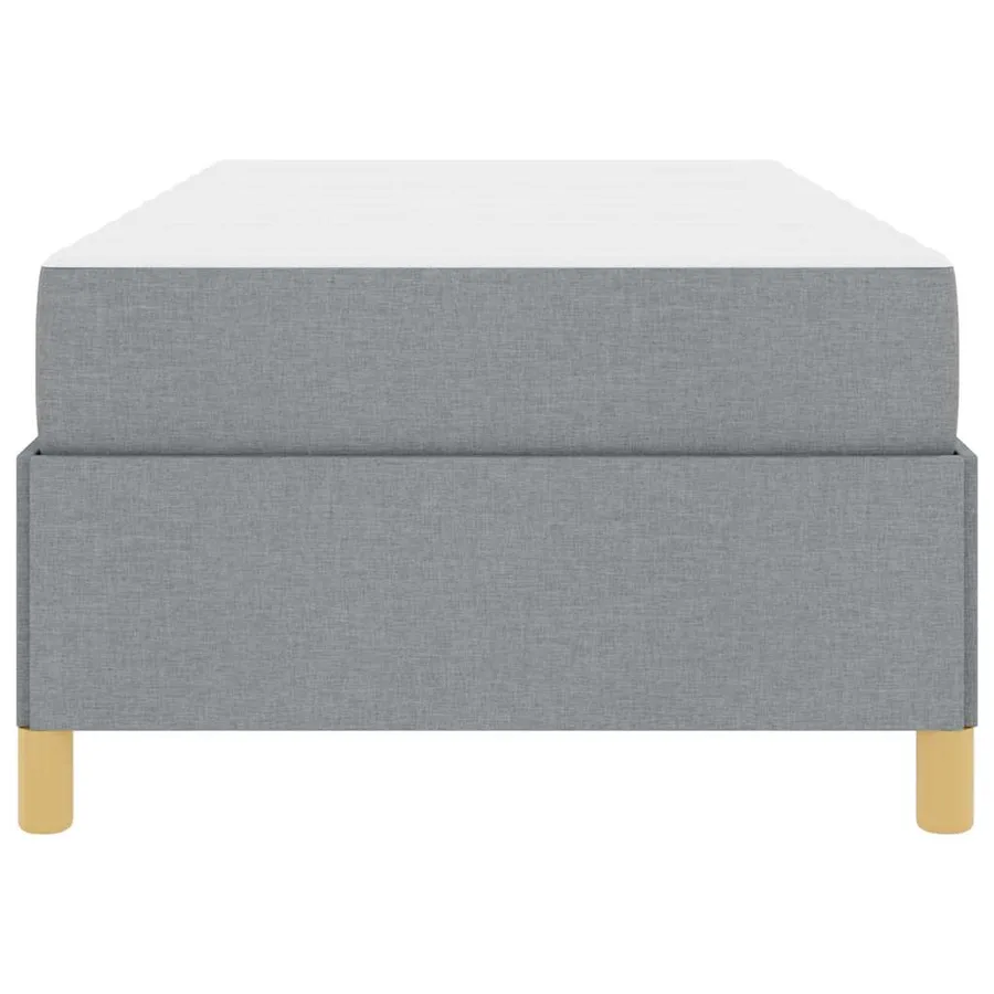 Cadre de lit avec matelas Gris clair 90 x 190 cm tissu - 7