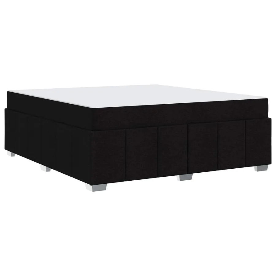 Cadre de lit avec matelas Noir 180 x 200 cm tissu - 4