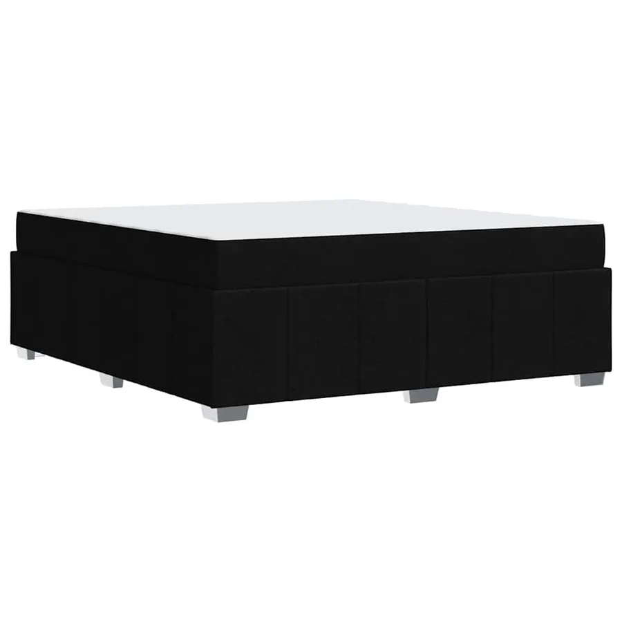 Cadre de lit avec matelas Noir 180 x 200 cm tissu - 9