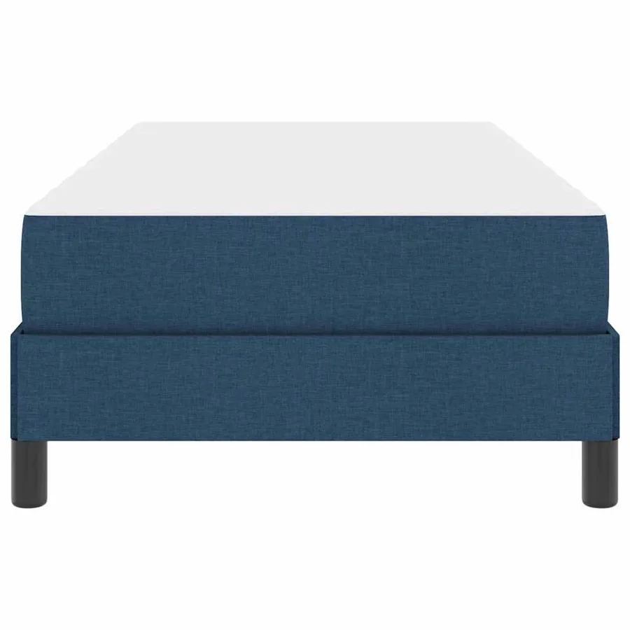 Lit à ressorts avec matelas Bleu 100 x 200 cm tissu - 7